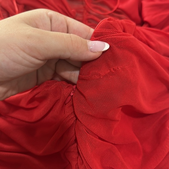 Superdown Kambella Ruched Mini Dress in Red size medium - Picture 11 of 11